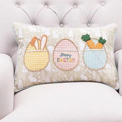 Kirkland's Easter Egg Trio Lumbar Pillow In Multi