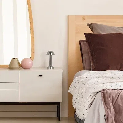 Kirkland's Metal Mushroom Mini Cordless Lamp In Silver