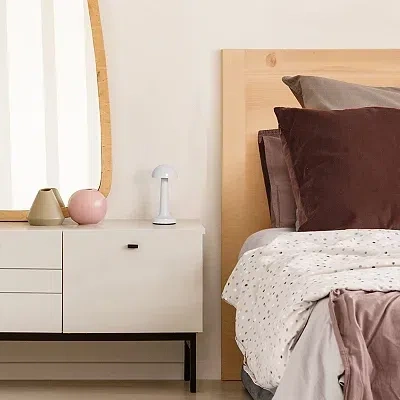 Kirkland's Metal Mushroom Mini Cordless Lamp In White