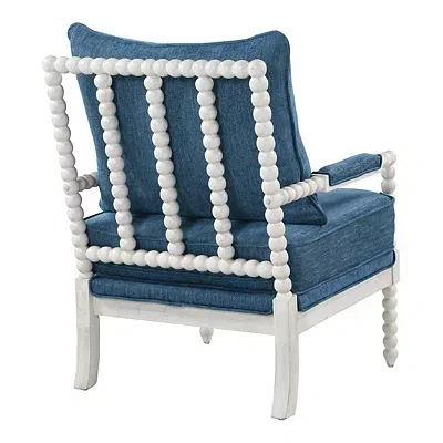 Kirkland's Kaylee Spindle Frame Accent Chair In Blue