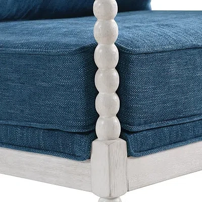 Kirkland's Kaylee Spindle Frame Accent Chair In Blue