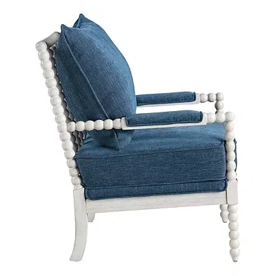 Kirkland's Kaylee Spindle Frame Accent Chair In Blue