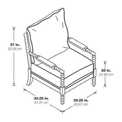 Kirkland's Kaylee Spindle Frame Accent Chair In Brown