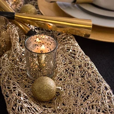 Kirkland's Sequin Mesh Table Runner In Brown