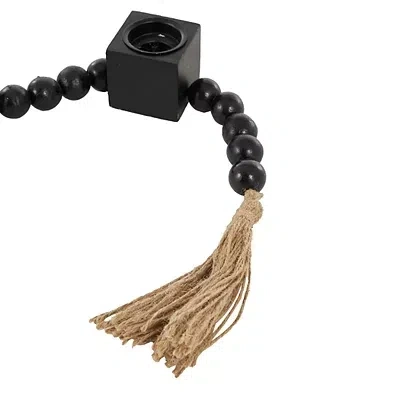 Kirkland's Beaded Garland Taper Candle Holder In Black