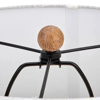 Kirkland's Neutral Distressed Ashton Table Lamp In White