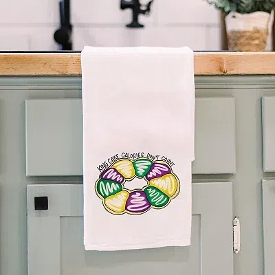 Kirkland's Mardi Gras King Cake Tea Towels In White