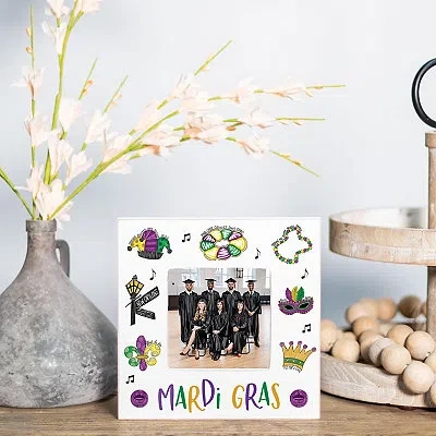 Kirkland's Mardi Gras Icons Picture Frame In White