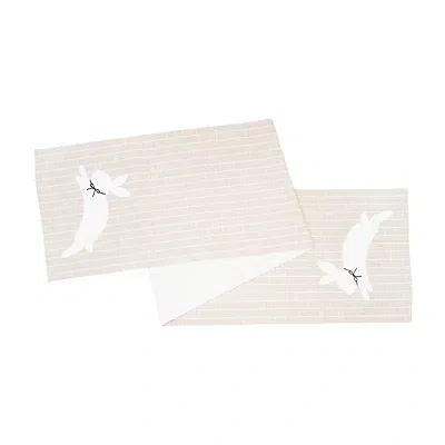 Kirkland's Bunny Hop Striped Table Runner In Neutral