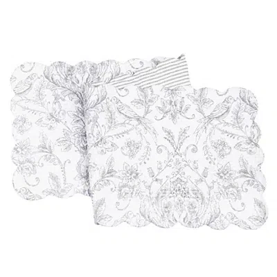 Kirkland's Callahan Songbirds And Floral Table Runner In Gray