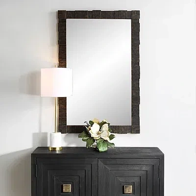 Kirkland's Distressed Bronze Layered Frame Wall Mirror In Brown