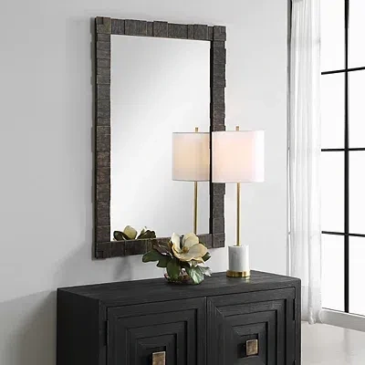 Kirkland's Distressed Bronze Layered Frame Wall Mirror In Brown