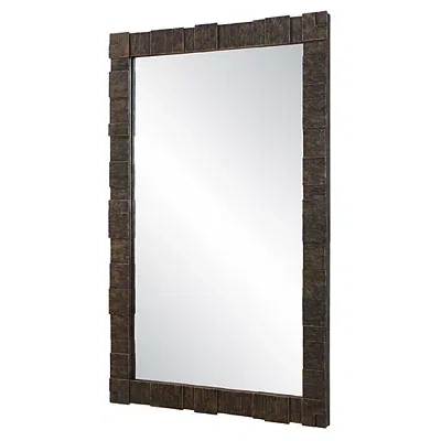 Kirkland's Distressed Bronze Layered Frame Wall Mirror In Brown