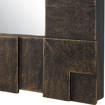 Kirkland's Distressed Bronze Layered Frame Wall Mirror In Brown