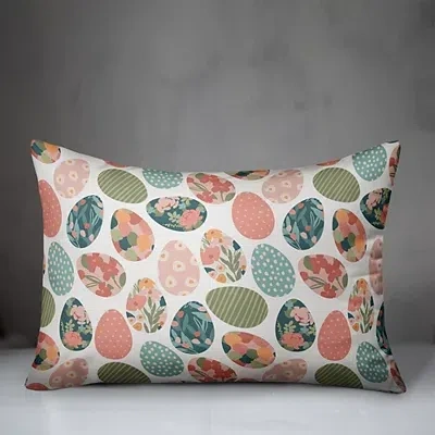 Kirkland's Patterned Easter Eggs Lumbar Pillow In Multi