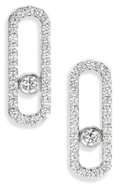 Messika Move Uno Diamond Pavé Stud Earrings In Gold