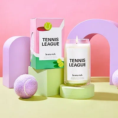 Kirkland's Homesick Tennis League Jar Candle In White