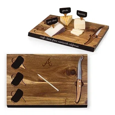 Kirkland's Atlanta Braves Cheese Board And Tools Set In Brown