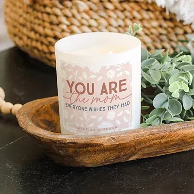 Kirkland's You Are The Mom Sweet Peach 2-wick Jar Candle In Multi