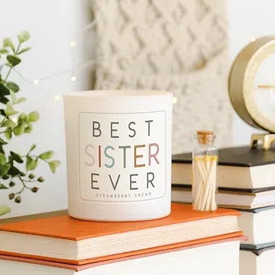 Kirkland's Best Sister Ever Strawberry 2-wick Jar Candle In Multi