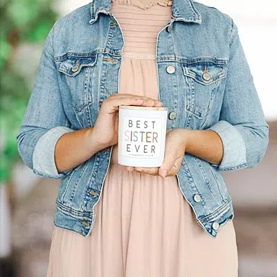 Kirkland's Best Sister Ever Strawberry 2-wick Jar Candle In Multi