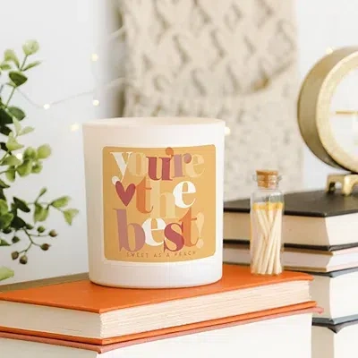 Kirkland's Youre The Best Sweet Peach 2-wick Jar Candle