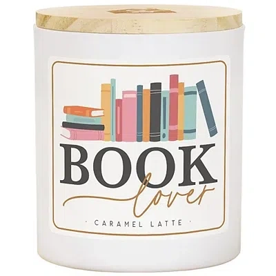 Kirkland's Book Lover Caramel Latte 2-wick Jar Candle In Multi