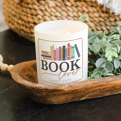 Kirkland's Book Lover Caramel Latte 2-wick Jar Candle In Multi