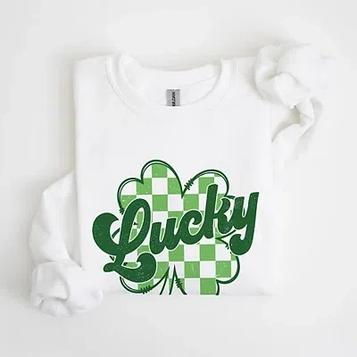 Kirkland's Xlarge Lucky Plaid Shamrock Sweatshirt In Animal Print