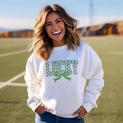 Kirkland's Xlarge Lucky Bow Sweatshirt In White