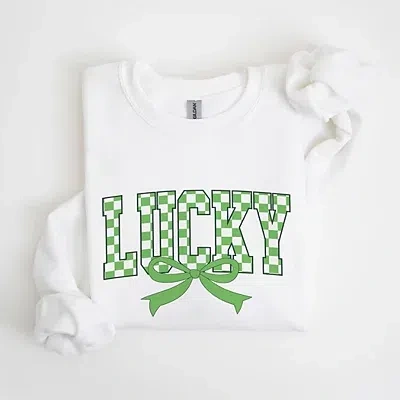 Kirkland's Xlarge Lucky Bow Sweatshirt In White