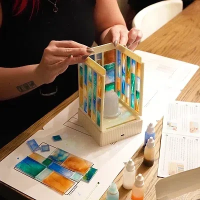 Kirkland's Lifelines Flowcrafts Decorative Tile Lamp Kit In Multi