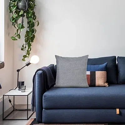 Kirkland's Insignia Striped Pillow In Blue