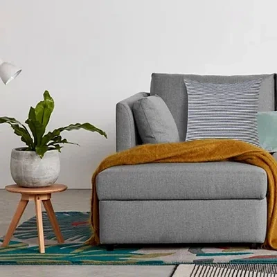 Kirkland's Insignia Striped Pillow In Blue