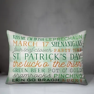Kirkland's St. Patrick's Day Words Indoor/outdoor Pillow In Multi