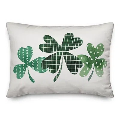 Kirkland's Shamrocks And A Gnome Personalized Pillow In White