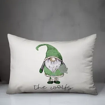 Kirkland's Shamrocks And A Gnome Personalized Pillow In White