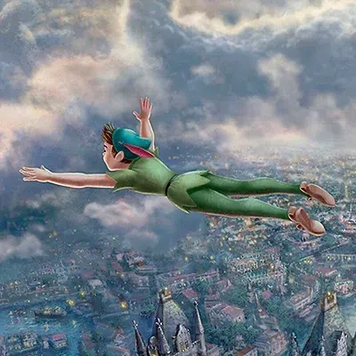 Kirkland's Disney Tinker Bell And Peter Pan Canvas Art Print In Multi