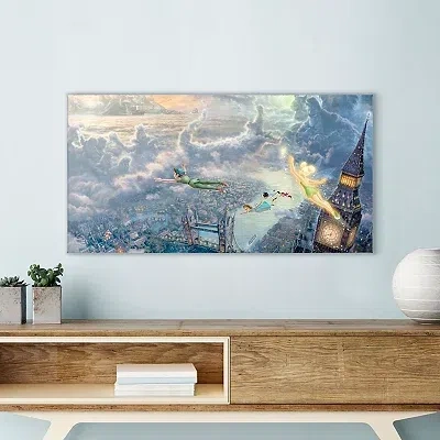 Kirkland's Disney Tinker Bell And Peter Pan Canvas Art Print In Multi