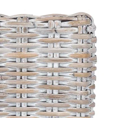 Kirkland's Whitewash Kubu Rattan Sarah Accent Chair In White