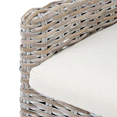 Kirkland's Whitewash Kubu Rattan Sarah Accent Chair In White