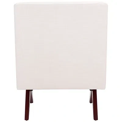 Kirkland's Bone White Linen & Walnut Olivia Accent Chair In White