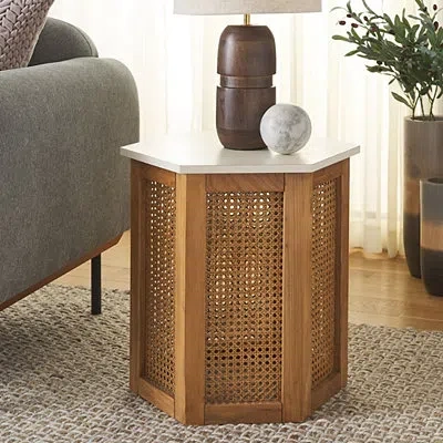 Kirkland's Rattan Sophie Accent Table In Multi