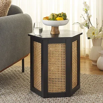 Kirkland's Rattan Sophie Accent Table In Multi