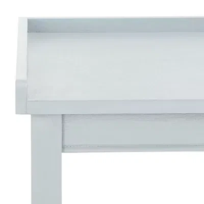 Kirkland's Sky Blue Wood Single Drawer Adelaide End Table In White