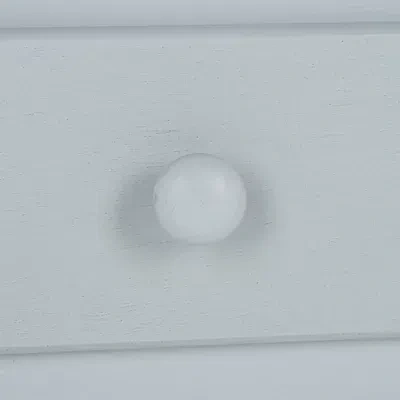 Kirkland's Sky Blue Wood Single Drawer Adelaide End Table In White