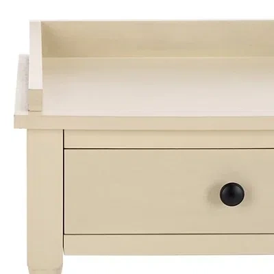 Kirkland's Sand Single Drawer Cottage Lucinda Accent Table In Neutral