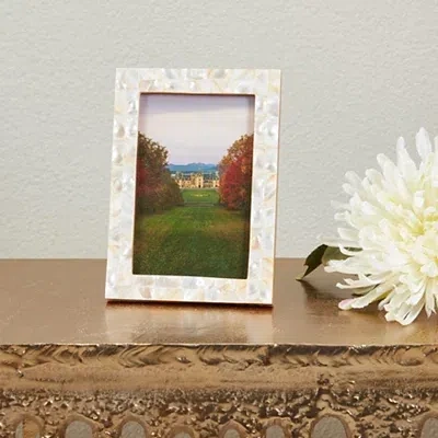 Kirkland's Shine Mother Of Pearl Picture Frame In White