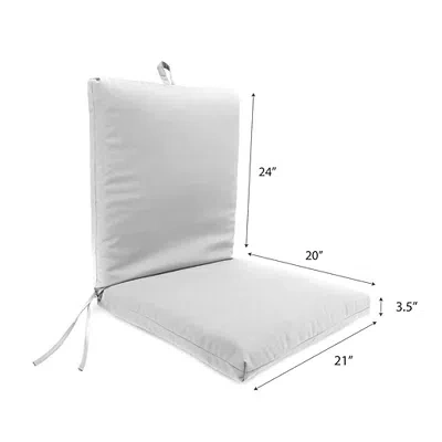 Kirkland's Plaid Outdoor Chair Cushion In White