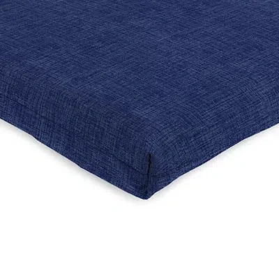Kirkland's Crosshatch Outdoor Chair Cushion In Blue